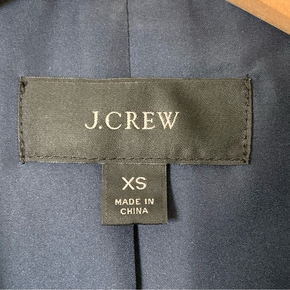 J CREW M2373 Gingham Blue White Blazer Jacket Checkered Double Button XS - Picture 5 of 8